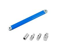 Generisch extension coudée 1/2, 1/4, Blue Long | Jeu de clés à cliquet en acier carbone avec portée fixe pour la réparation automobile