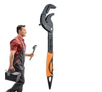 Generisch Clé pour pommeaux de douche - Barre de levier antidérapante - Avec taille-crayon - Pour écrous, vis, maison, cuisine, garage, voiture, atelier, moto