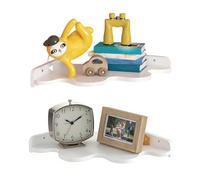 Generisch Cloud Corner - Lot de 2 étagères murales flottantes décoratives pour chambre à coucher, salon, salle de bain, cuisine et bureau - Solution pour organiser et afficher