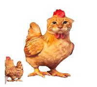 Generisch Coussin décoratif doux en peluche avec tête de chat et poulet | Coussin décoratif en forme d'animal pour canapé, lit, chambre, maison, voyage, festival, anniversaire, Nouvel An, famille