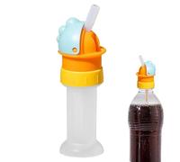Generisch Couvercle de bouteille - Embout réutilisable avec paille, couvercle de gourde, pour boissons gazeuses et liquide à la maison, voyage, école, et adultes