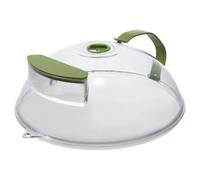 Generisch Couvercle pour micro-ondes - 26,9 x 11,9 cm - Couvercle anti-éclaboussures avec fonction de cuisson à la vapeur - Hotte en verre pour micro-ondes comme protection anti-éclaboussures - Pour