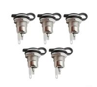 Generisch DC-099 Prise femelle 5,5 mm métal encastré trou 11 mm (DC-099-5,5 | Installation fixe, trou de perçage de 11 mm, dimensions extérieures de 5,5 mm, métal durable, design noir