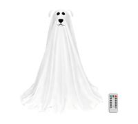 Generisch Décoration d'Halloween fantôme lumineux 3D mignon chien fantôme avec