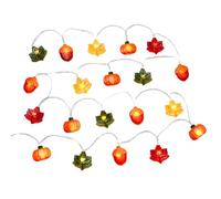 Generisch Décoration festive LED à suspendre pour fêtes nocturnes, éclairage d'automne avec motif de gland en feuille d'érable pour jardin, terrasse, rebord de fenêtre, balustrade (orange, 150 cm)