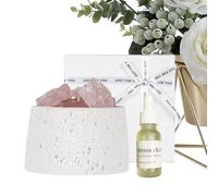 Generisch Diffuseur de pierre parfumée, matériau en naturel | Kit de parfum sans flamme 800 g, 10,4 cm, kit d'huiles essentielles décoratives de 10 ml améliore l'humeur pour la chambre à
