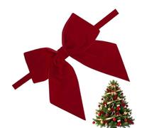Generisch Élégants nœuds en velours, décoration de couronne vintage | Nœuds rouges de décoration de Noël pour portes, chaises, escaliers, murs, fermes ainsi que pour l'intérieur et l'extérieur