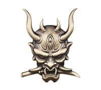 Generisch Emblème autocollant de voiture guerrier japonais | 7 x 5 | 5 cm de zinc métallique 25 g | Autocollant de carrosserie personnalisé, imperméable et inoxydable Décoration de voiture pour