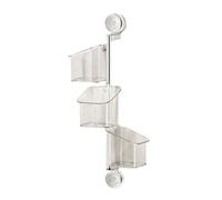 Generisch Étagère à ventouse, organiseur de rangement pour économiser de l'espace, récipient rotatif avec drainage, design sans perçage pour cuisine ou salle de bain, accessoire d'appartement