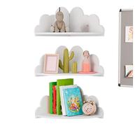 Generisch Étagère d'angle - 3 étagères flottantes cloud, étagères d'angle flottantes, étagère de rangement d'angle | pour salon, salle de bain, bureau
