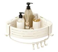 Generisch Étagère de douche sans perçage - Organiseur d'angle pour montage mural | Rangement résistant à la rouille pour gel douche, grattoir, éponges, articles de toilette, décoration d'appartement