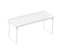 Generisch Étagère empilable extensible pour cuisine, garde-manger, pliable, peu encombrant, organiseur de comptoir, pour vaisselle, assiettes, tailles S, M, L, blanc, modulable (A, taille unique)