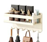Generisch Étagère magnétique pour réfrigérateur - Fixation murale magnétique sans perçage avec 6 crochets - Cuisine en métal pour épices, garde-manger, garage, buanderie, dortoir, bureau à domicile