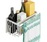 Generisch Étagère magnétique pour réfrigérateur - Panier de rangement de cuisine - Étagère à épices pour réfrigérateur - Pour maison, appartement, cuisine, buanderie, balcon, dortoir, porte d'armoire