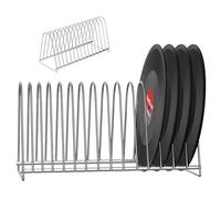 Generisch Étagère pour disques, support de disques vinyles en métal - Trieur de livres de bureau polyvalent, support vertical, porte-livres triangulaire pour salon, chambre à coucher
