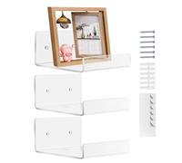 Generisch Étagères flottantes en acrylique - 9,4 x 8,9 x 4,9 cm - Étagère murale robuste et légère - Affichage minimaliste pour salon, chambre à coucher, salle de bain, cuisine et bureau