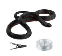 Generisch Fausse blague serpent - Serpent à clipser en silicone pour blagues - Kit de lancer en silicone avec fermeture à clip pour golf et blagues - Pour Halloween, blagues d'avril et anniversaires