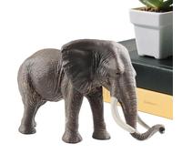 Generisch Figurine d'éléphant réaliste en PVC - Sculpture animale massive - 17 x 11 cm - Parfaite comme décoration d'apprentissage de la petite enfance pour les jardins, les salons, les bibliothèques