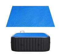 Generisch Film chauffant solaire pour piscine - Couverture à picots pliable ovale - Couverture solaire pour isolation de piscine - 1 paquet pour piscine de bien-être extérieur - Bleu - Augmentation de