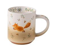 Generisch Fox Tasse à café en céramique mignonne pour les amateurs de boissons | Matériau en céramique avec dégradé peint à la main, poignée confortable, antidérapante, grande capacité, thé, eau, lait