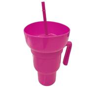 Generisch Gobelet à collation et boisson, conteneur alimentaire étanche avec compartiments, 900 ml pour frites, bonbons, pop-corn, jus, thé, lait, fête, voyage, pique-nique, école, utilisation en