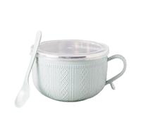 Generisch Gobelet à repas - 740 ml avec couvercle - Grande tasse à soupe pour vaisselle - Pour déjeuner, pâtes, sandwich, voyage, thé, café, flocons d'avoine