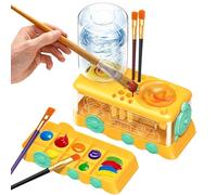 Generisch Gobelet de nettoyage de pinceaux - Ensemble d'art mignon avec circulation d'eau - Outil de nettoyage de pinceaux - Pour adultes, débutants, , école, cours et maison