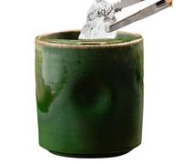 Generisch Gobelet en poterie brillante, grand récipient à eau isotherme de 17 cm avec protection anti-éclaboussures, pot à boissons artistique, en faïence rustique avec décoration classique, tasse de