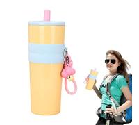 Generisch Gobelet isotherme - 800 ml - En acier inoxydable 304 - Grand gobelet isotherme avec couvercle et paille - Pour fitness, travail, fêtes et voyages d'affaires