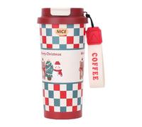 Generisch Gobelet isotherme - Tasse de Noël sous vide, tasse portable chaude et froide, métal thermorésistant, résistant aux déversements, fonction de rétention thermique, idéal pour une utilisation