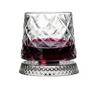 Generisch Gobelet rotatif pour dégustation de whisky avec dessous de verre en bois intégré pour la maison et le bar, résistant aux rayures, poli, cadre traité thermiquement, ustensiles de cuisine