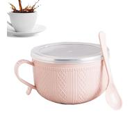 Generisch Grand gobelet à soupe, 740 ml, gobelet esthétique et bol avec couvercle, grande tasse à soupe pour vaisselle, pour déjeuner, pâtes, sandwich, voyage, thé, café, flocons d'avoine