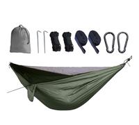 Generisch Hamac de camping avec filet, hamac avec moustiquaire, filet de couchage portable, forte capacité de charge, filet anti-mouches pliable pour camping, activités de plein air