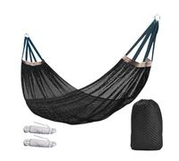 Generisch Hamac de camping, balançoire d'arbre en filet, 260 x 130 cm, équipement d'extérieur portable, forte capacité de charge, design pliable, hamacs suspendus pour jardin, balcon, randonnée