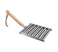 Generisch Hot Dog Rouleau de barbecue en acier inoxydable antiadhésif pour barbecue, grille de cuisson pour saucisses, pour jardin, terrasse, barbecue, camping, fête, cuisine, buffet