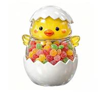 Generisch Jolis bocaux hermétiques transparents en forme d'œufs de poussin - Boîte de rangement transparente - Pour fête de famille de printemps et étagère de cuisine - Pour goûter