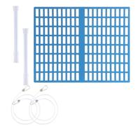 Generisch Kit de nettoyage pour écumoire, filtre à débris pour jardinier, feuilles, branches, étang intérieur et extérieur, sacs poubelle familiaux, 42 x 33 x 1 cm, 80 x 0,4 cm, 18-25 cm