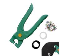 Generisch Kit d'outils pour œillets - Outil portable avec 200 œillets - Dispositif de pressage manuel - Presse manuelle portable pour cuir, chaussures, tissu, ceinture, bâche, papier, drapeau