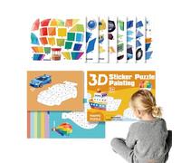 Generisch Livre d'autocollants pour , activités éducatives de en avion - Livre d'autocollants dinosaures pour filles en , en voiture, avion, train, maternelle, école