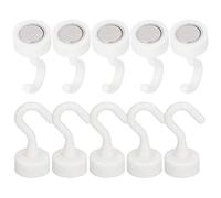 Generisch Lot de 10 crochets magnétiques puissants en métal pour cuisine, salle de bain, chambre à coucher, réfrigérateur, garage, salle de asier, serviette, rangement d'outils