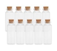 Generisch Lot de 10 mini bocaux en verre de 5 ml avec bouchon en , conteneurs vides transparents, petits flacons décoratifs pour travaux manuels, cadeaux de mariage, décoration de fête