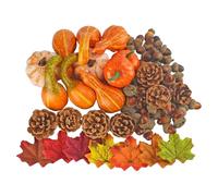 Generisch Lot de 166/180 citrouilles décoratives d'automne - Décoration de table pour couronnes d'Halloween, cheminée, manteau, bureau, cuisine, salon