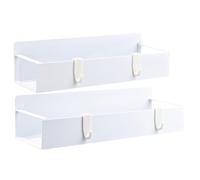 Generisch Lot de 2 porte- magnétiques modernes en acier carbone avec crochets pour réfrigérateur, micro-ondes, machine à laver, cuisine, mur ou façade en métal, petites et grandes tailles