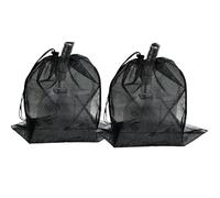 Generisch Lot de 2 sacs filtrants pour pompe de bassin - En polyester - 30 x 40 cm - Housse de protection anti-obstruction - Élastique et résistant aux intempéries - Pour filtre de fontaine de bassin