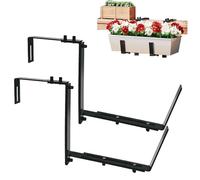 Generisch Lot de 2 supports de jardinière réglables en métal robuste