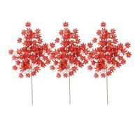 Generisch Lot de 3 branches d'automne, feuilles d'érable, décoration | Tiges et branches pour Thanksgiving, Noël, Halloween, table, cheminée, style maison de campagne