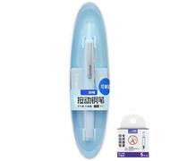 Generisch Lot de 5 cartouches d'encre rechargeables, pointe lisse de 0,38 mm, pour dessin, gribouiller, calligraphie, travail, école, 15 cm, bleu et rose