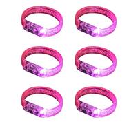 Generisch Lot de 6 bracelets lumineux pour fêtes, bracelets lumineux LED en acrylique, accessoires, cadeaux promotionnels, bijoux, accessoires d'événement nocturne, One Size, comme décrit, Comme