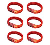 Generisch Lot de 6 bracelets lumineux pour fêtes, bracelets lumineux LED en acrylique, accessoires, cadeaux promotionnels, bijoux, accessoires d'événement nocturne, One Size, comme décrit, Comme