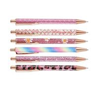 Generisch Lot de 6 surligneurs esthétiques et ergonomiques chatoyants pour femme, pour l'université, le travail, la maison, le journal, la papeterie, l'école, le bureau et
